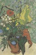 Vincent Van Gogh Wild Flowers and Thistles in a Vase (nn04) Spain oil painting reproduction